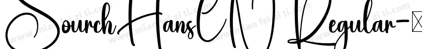 SourchHansCN Regular字体转换